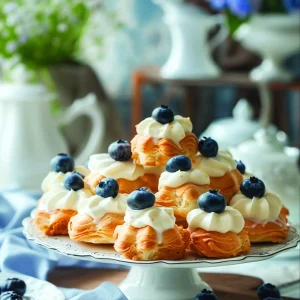 BLUEBERRY CREAM MINI PUFFS