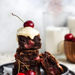 Double Chocolate Cherry Brownies