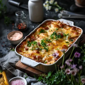 Ham & cheese Western Brunch/ Breakfast Bake