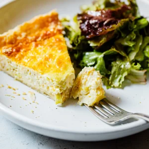 Leek & 2 Cheese Crustless Quiche